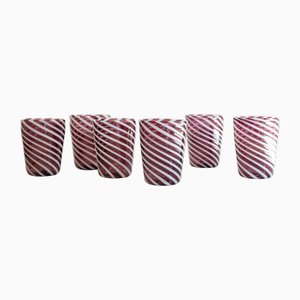 Medium Drinking Glasses in Murano Glass by Maryana Iskra for Ribes the Art of Glass, Set of 6