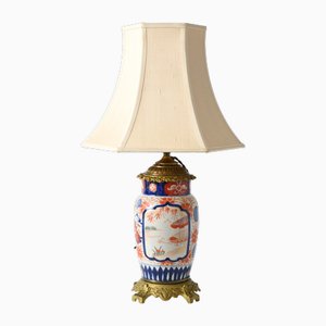 Lampada da tavolo antica in porcellana Ormolu Imari