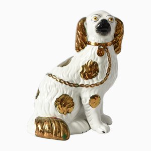 Statuetta antica Staffordshire Mantle Dog