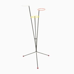 Portafiori Mid-Century in acciaio, anni '70