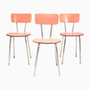 Sedie da bistrò Mid-Century in formica, Ex Cecoslovacchia, anni '70, set di 4