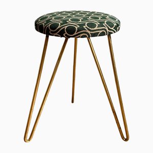 Otomana Mid-Century con patas de latón, años 70