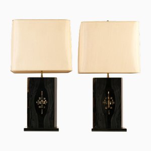Tischlampen von Jean Claude Dresse, 1970er, 2er Set