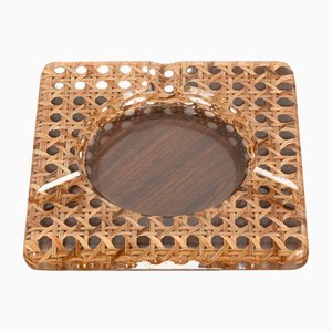 Midcentury Italian Vienna Straw Ashtray from Christian Dior, 1970s