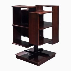 Italian Wooden Modular Revolving Bookcase by Claudio Salocchi, 1960s