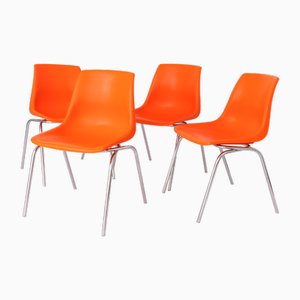 Vintage Stacking Chairs, 1970s, Set of 4
