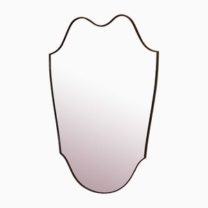 Specchio in ottone nello stile di Gio Ponti, anni '50