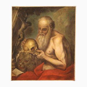 Saint Jerome, 17th-Century, 1670, Oil on Canvas, Framed