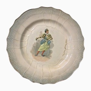 Vintage Faience Plate, 1930s