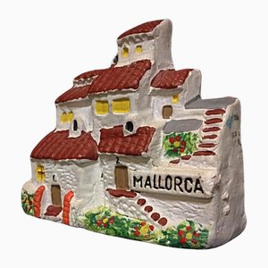 Hand-Painted Miniature House in Plaster, 1950s