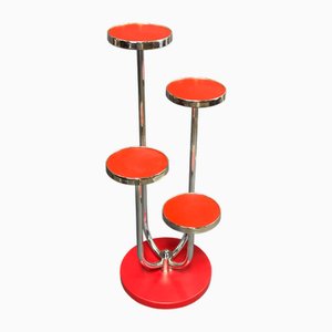 Chrome Flower Stand H 54 by Jindřich Halabala for Up Závody, 1930s