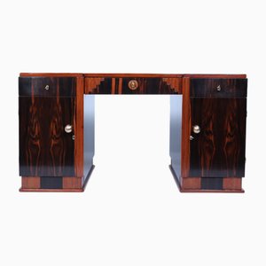Französischer Art Deco Schreibtisch aus Makassar Ebenholz, 1925