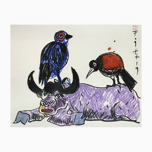 Andrzej Fogtt, Bull and Ravens, 2019, Pastell & Papier