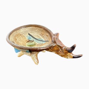 Zoomorphic Sandstone Ring Bowl by Alain Blanchard, 1970