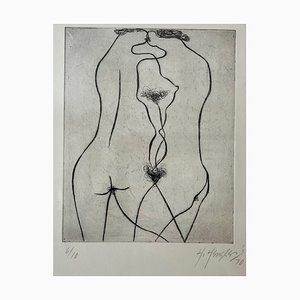 Heinz Henghes, Etching Nude, Two Lovers, 1970s, Etching