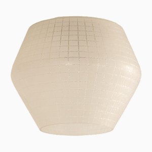 Frosted Glass Ceiling Lamp with Block Pattern from Brüne, 1960s
