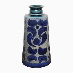 Vaso decorativo blu di Upsala Ekeby, anni '60