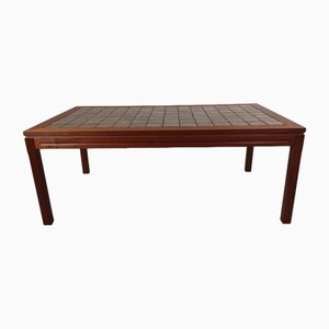 Fully Restored Danish Teak Coffee Table with Tiled Table Top, 1970s