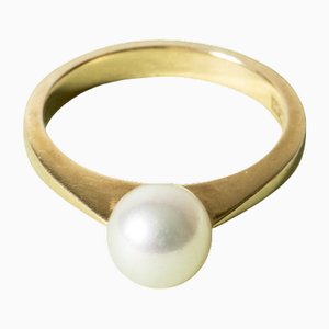 Anello Mid-Century in oro e perle, 1967