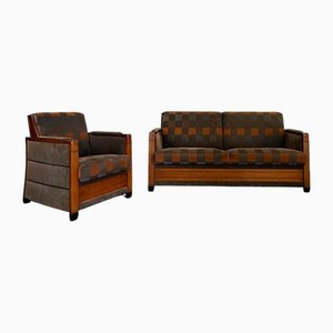 Set of Vintage Art Deco Sofa and Chair