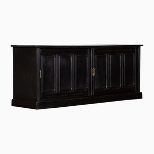 Large Antique English Ebonised Pine Dresser Base, 1890