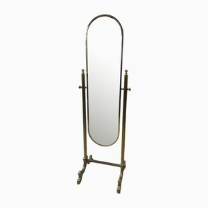 Miroir Psyché Vintage en Laiton, 1950