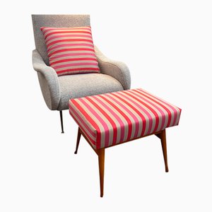 Fußhocker von Fratelli Reguitti, 1950er, 2er Set