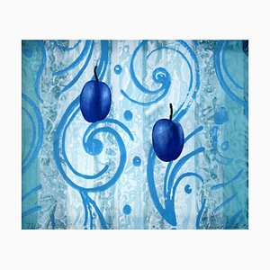 Heiner Geisbe, Plums, 1995, Gouache & Watercolor & Paper