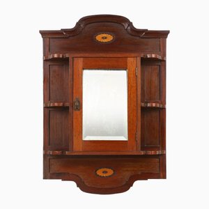 Französischer Art Deco Rasierschrank mit Spiegel, 1920er