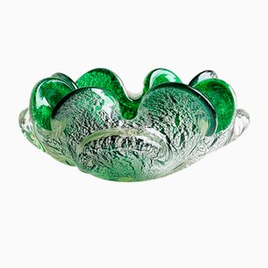 Murano Glas Schale oder Aschenbecher Barovier und Toso zugeschrieben, Italien, 1950er