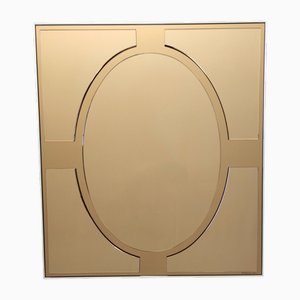 Postmodern Rectangular Wall Mirror in Bronze by Giannobi, Italy, 1980s