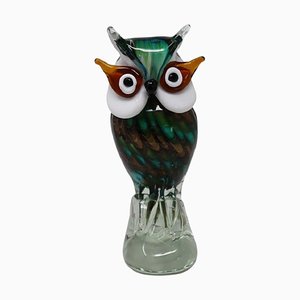 Statuetta Gufo in vetro di Murano, anni '80