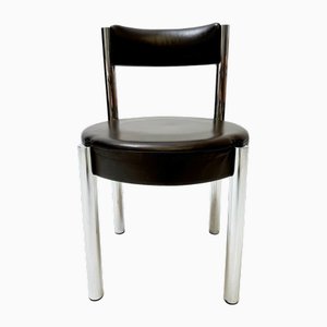 Vintage Chrome and Leather Chair by Trix & Robert Haussmann for Victoria Möbel, 1960s