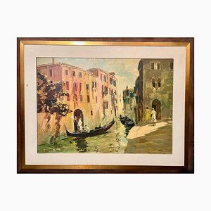 Cosimo Privato, Venetian Wedding Painting, 1920s, Oil on Canvas, Framed