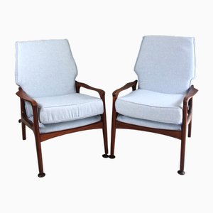 Poltrona Mid-Century in teak di Fred Lowen, Danimarca, 1960