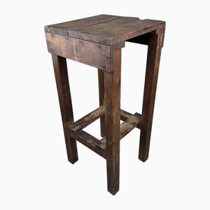 Japanese Wooden Stool, 1930s