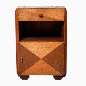 Mesita de noche Art Déco de mármol, años 50