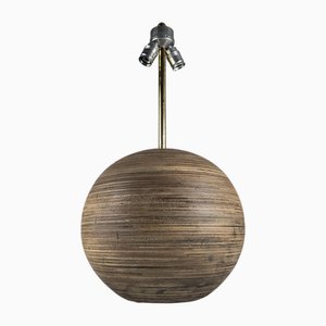 Large Sphere Lamp in Laminated Wood, 1960s
