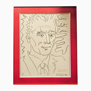 Pablo Picasso, Porträt eines Mannes, 1959, handsignierte Lithographie, gerahmt