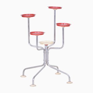 Bauhaus Flower Stand in Chrome-Plated Steel, 1930s