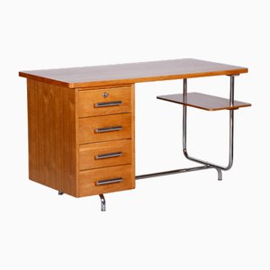 Scrivania Bauhaus in quercia attribuita a Jindřich Halabala per Up Závody, anni '30