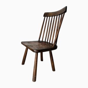 18th Century Comb Back Ash Chair of Primitive Design, Britain