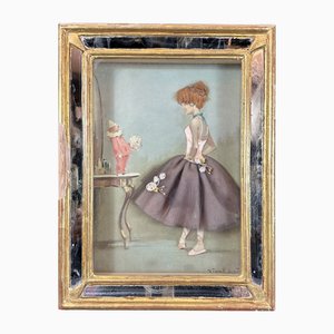 Shadow Box Diorama Ballerina, 1950s, Pigment Print, Framed