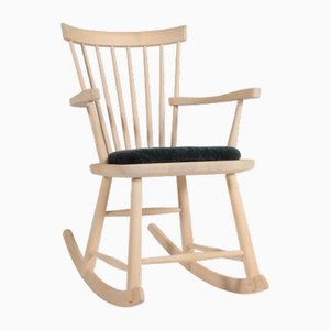 Mecedora modelo Lille Åland vintage de abedul de Carl Malmsten, años 2010