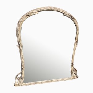 Large 19th Century English Painted Arched Top Overmantle