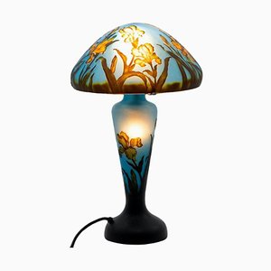 Large Mushroom Table Lamp in the style of Gallé, France, 1960s