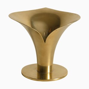 Art Deco Brass Calla Lily Candleholder by Carl-Einar Borgström for Ystad-Metall, 1939