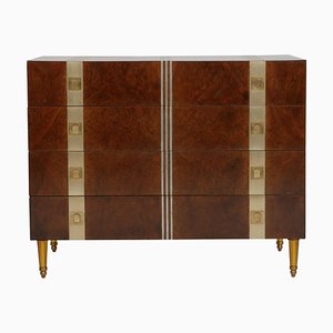 Mid-Century Burr Dressers, Italy, 1970s, Set of 2