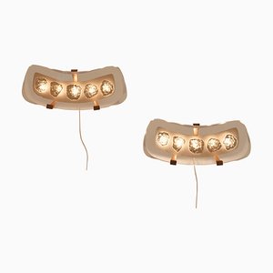 Wall Lights Model 1598 attributed to Max Ingrand for Fontana Arte, Italy, 1956, Set of 2