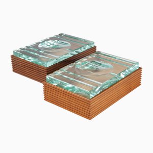 Boîtes à Cigarettes de Fontana Arte, 1950s, Set de 2